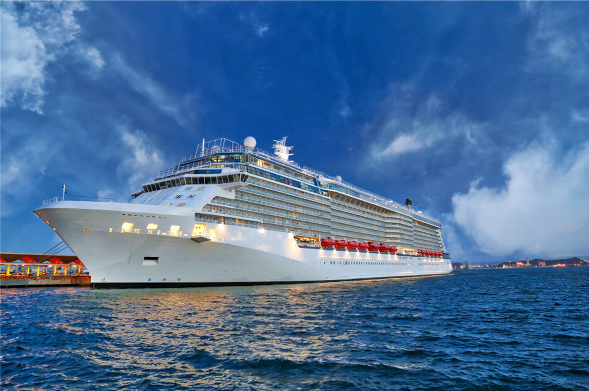 Collage of cruise-related icons